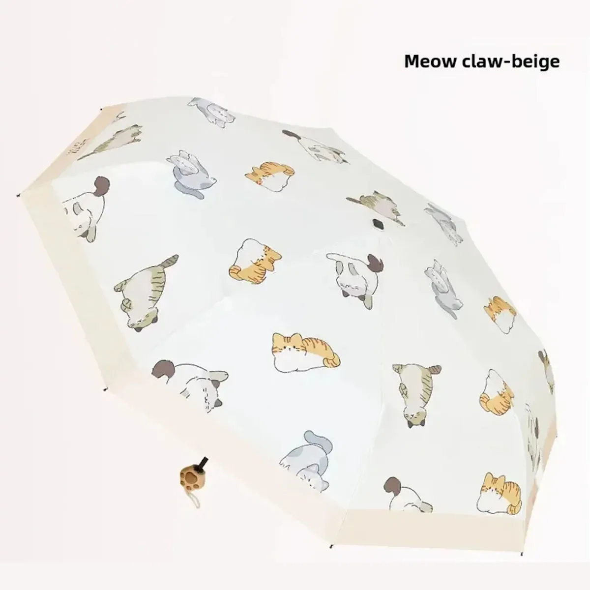 Kids Lucky Cat Umbrella Vinyl Sun Protection Umbrella Children Folding Umbrella