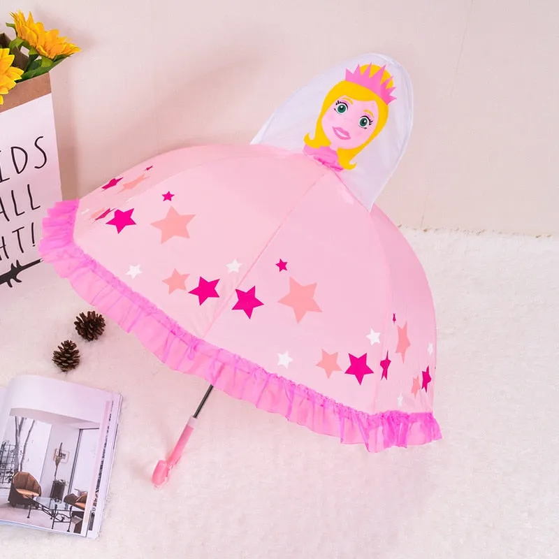 Kids Princess Umbrella Cute Princess Children's Stick Umbrella