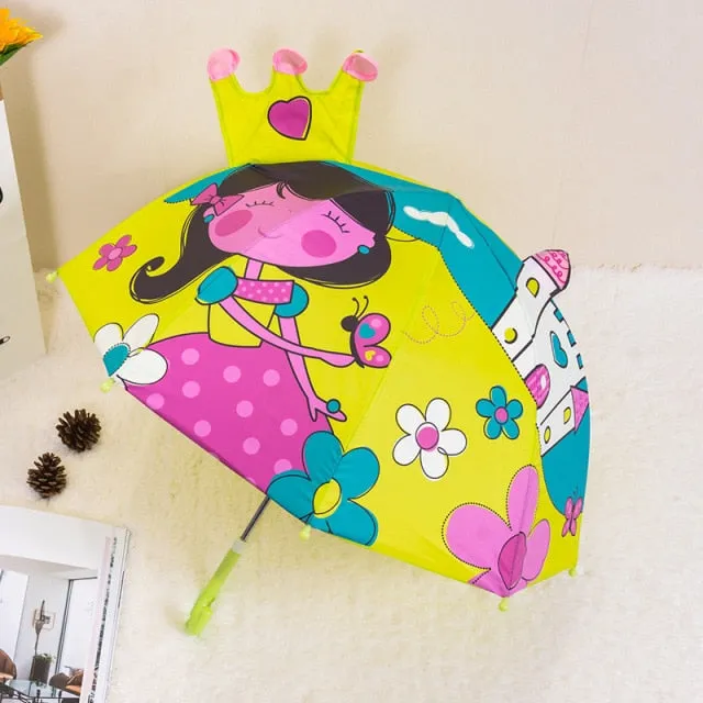Kids Princess Umbrella Cute Princess Children's Stick Umbrella