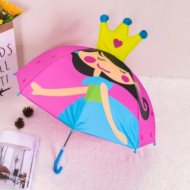 Kids Princess Umbrella Cute Princess Children's Stick Umbrella