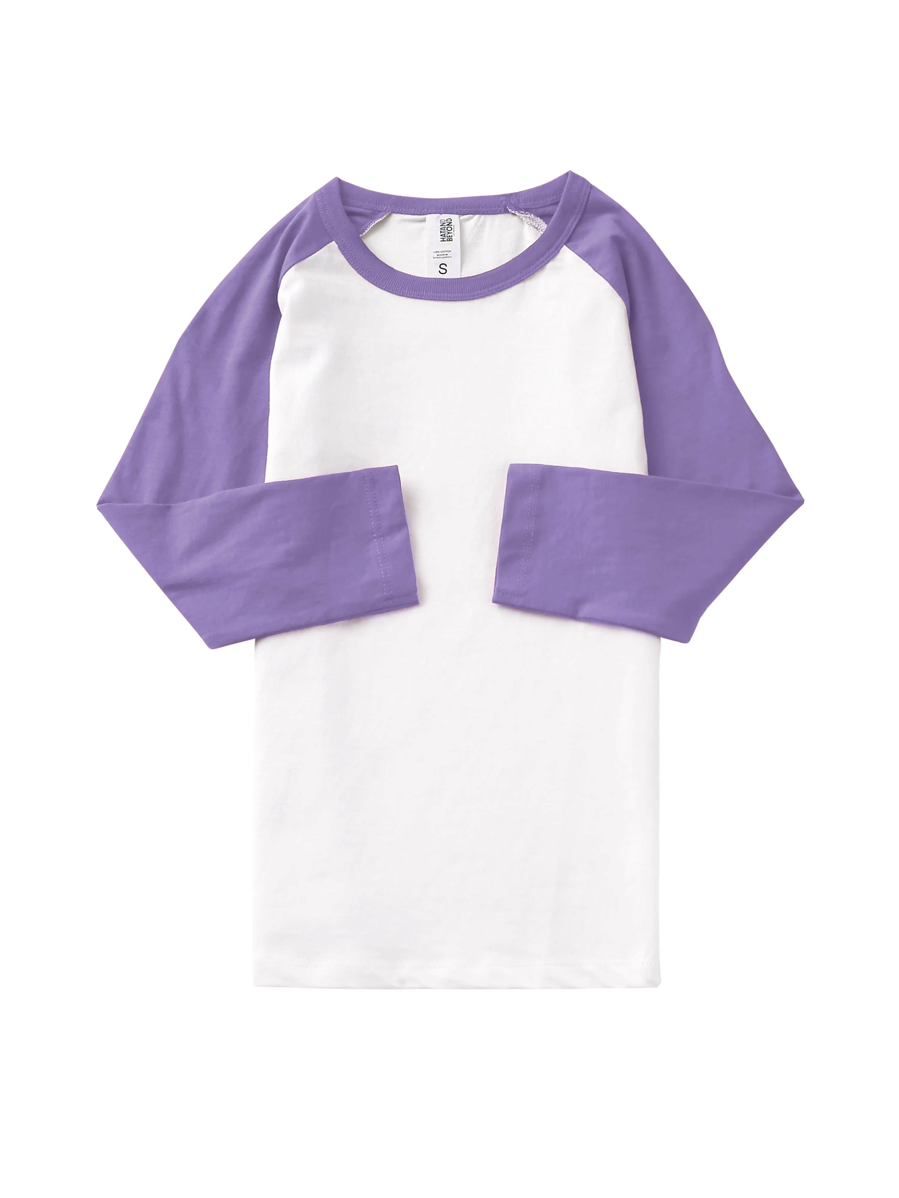 Kids Raglan 3/4 Sleeve Baseball Tee Shirt Toddler Youth Juniors