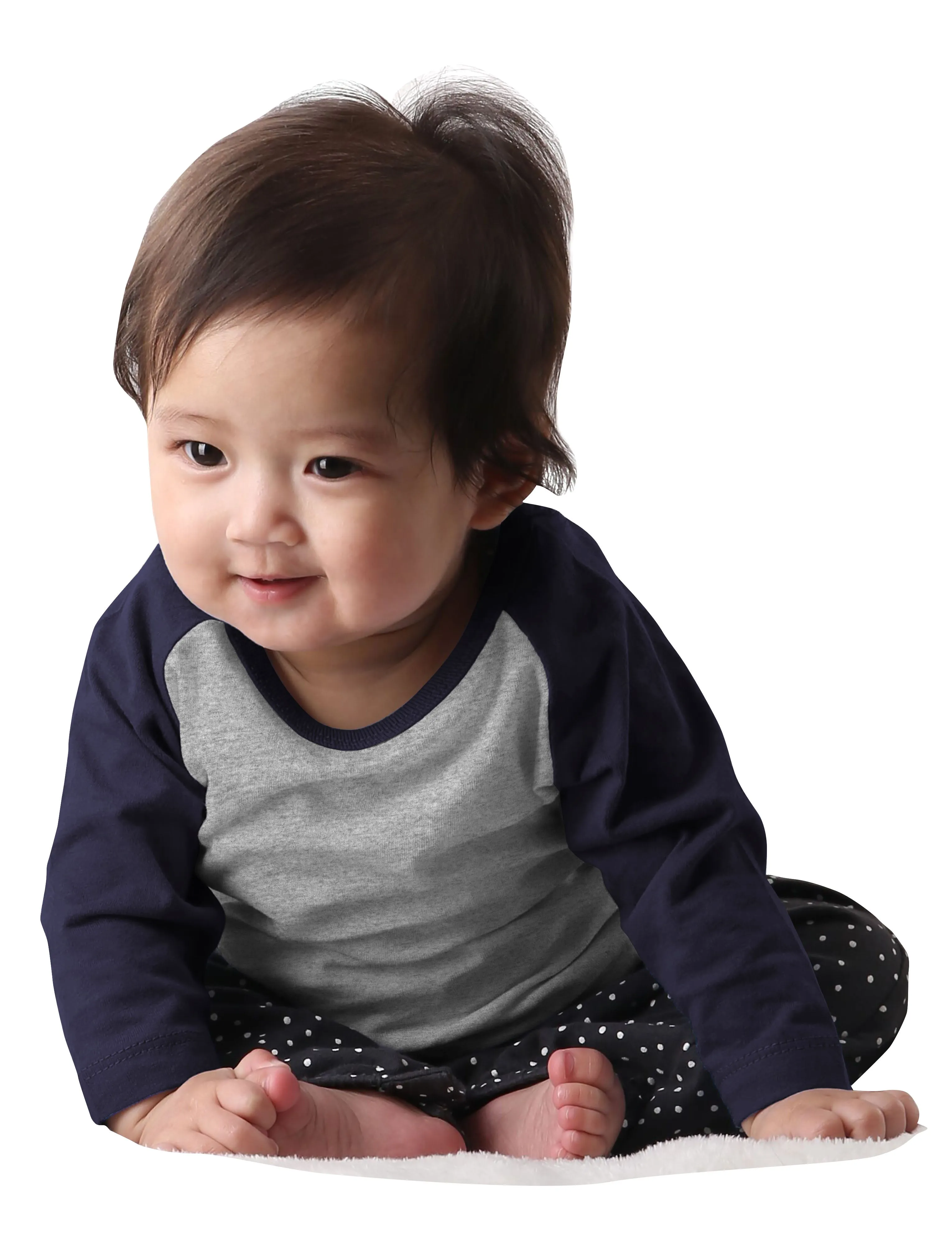 Kids Raglan 3/4 Sleeve Baseball Tee Shirt Toddler Youth Juniors