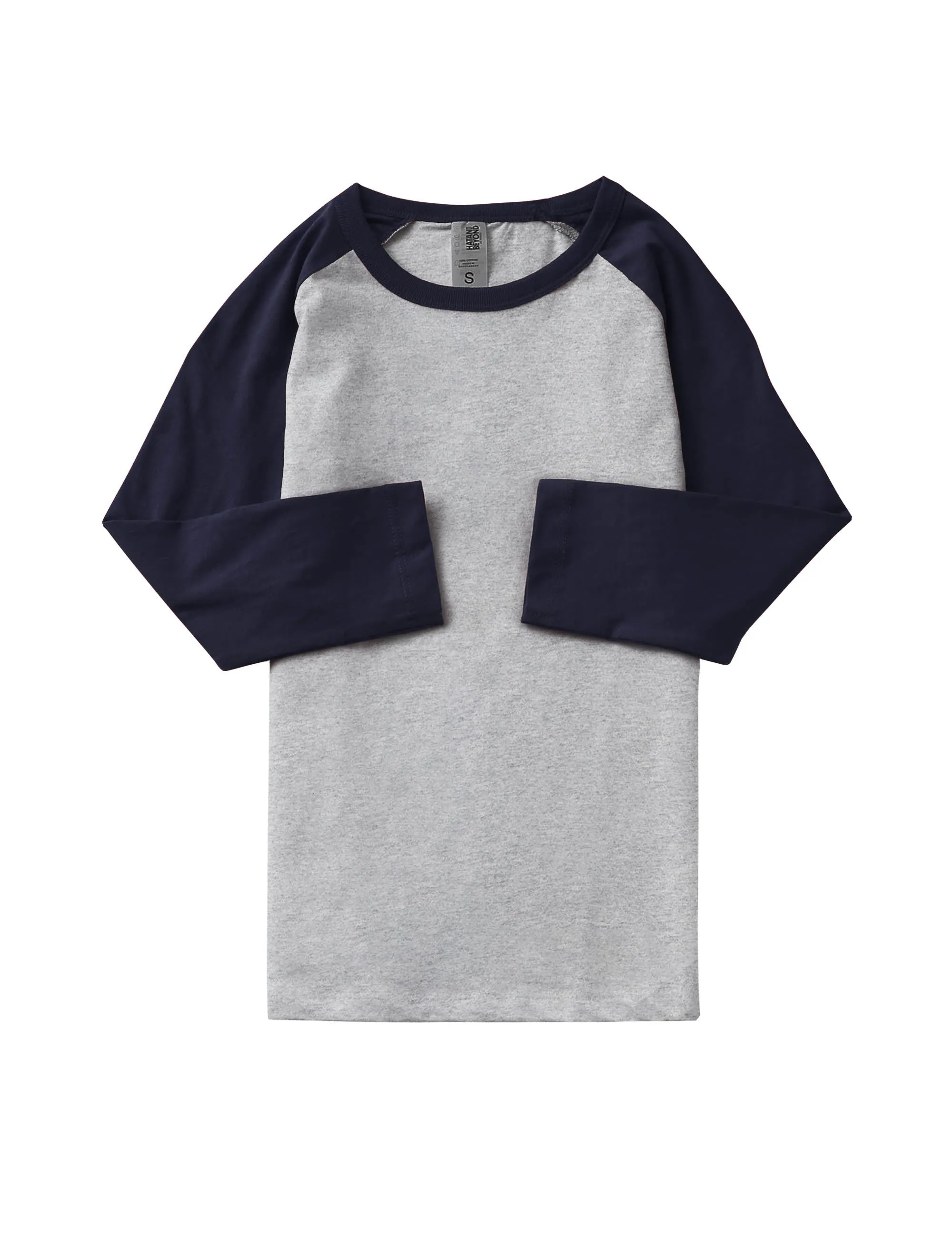 Kids Raglan 3/4 Sleeve Baseball Tee Shirt Toddler Youth Juniors