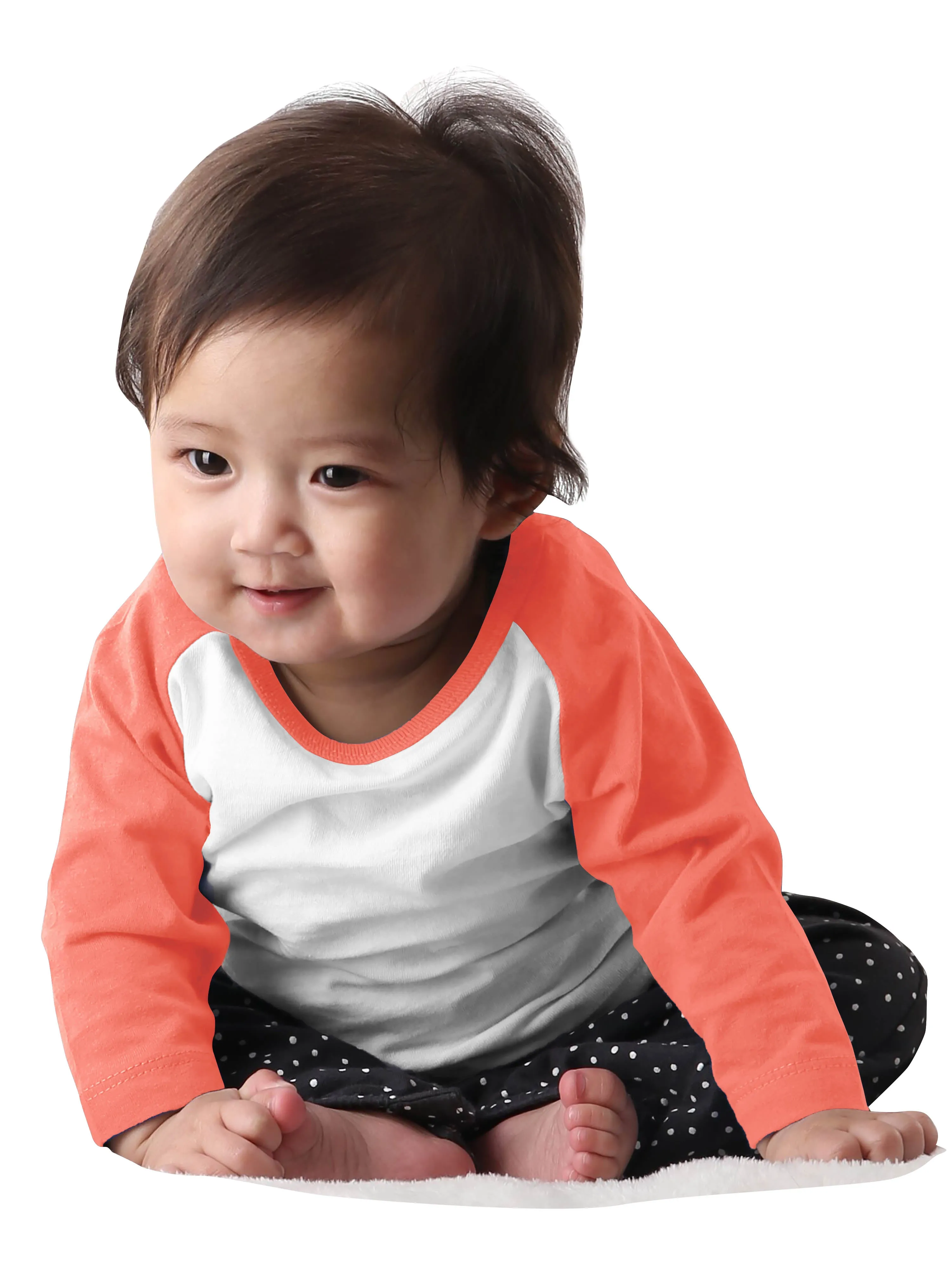 Kids Raglan 3/4 Sleeve Baseball Tee Shirt Toddler Youth Juniors