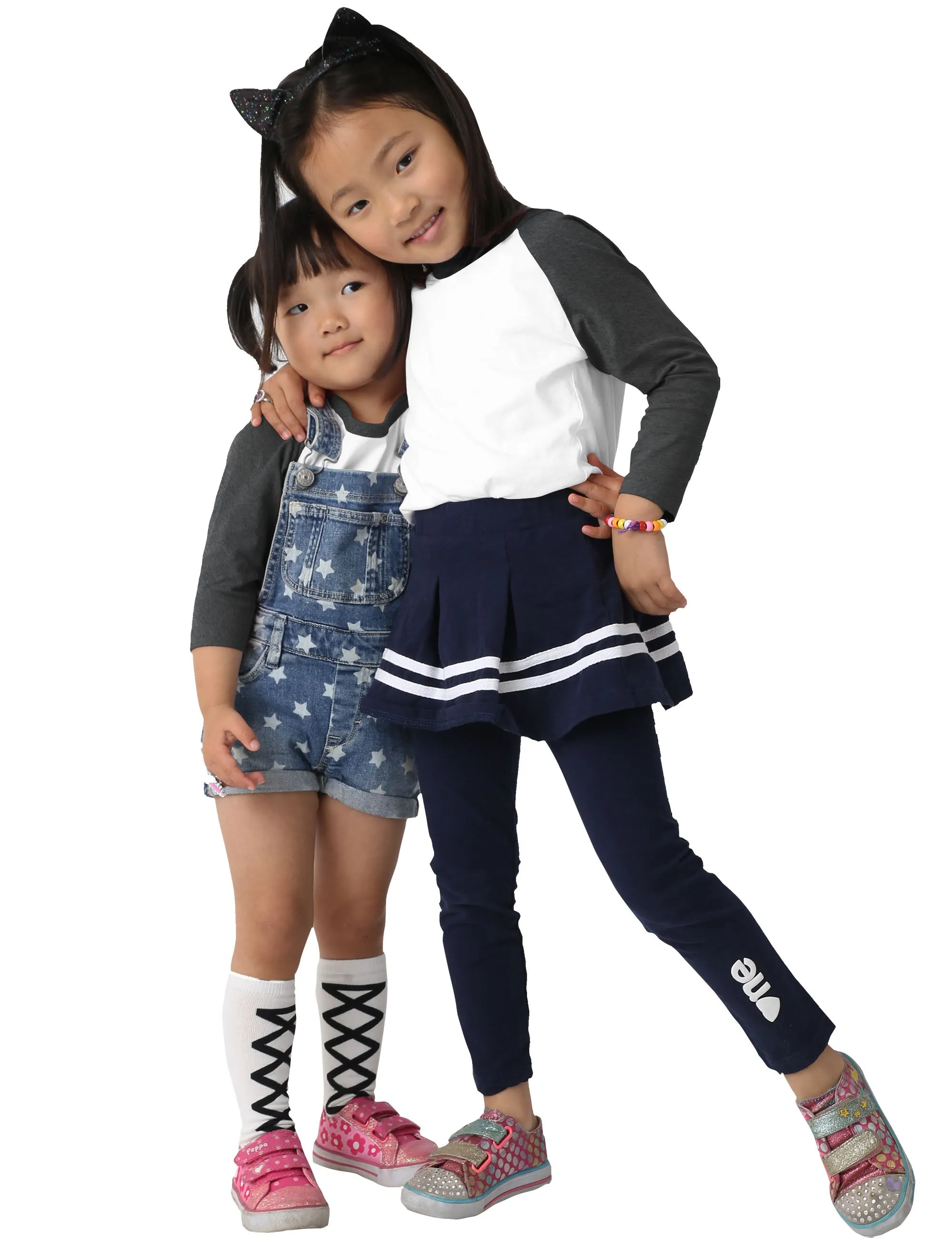 Kids Raglan 3/4 Sleeve Baseball Tee Shirt Toddler Youth Juniors