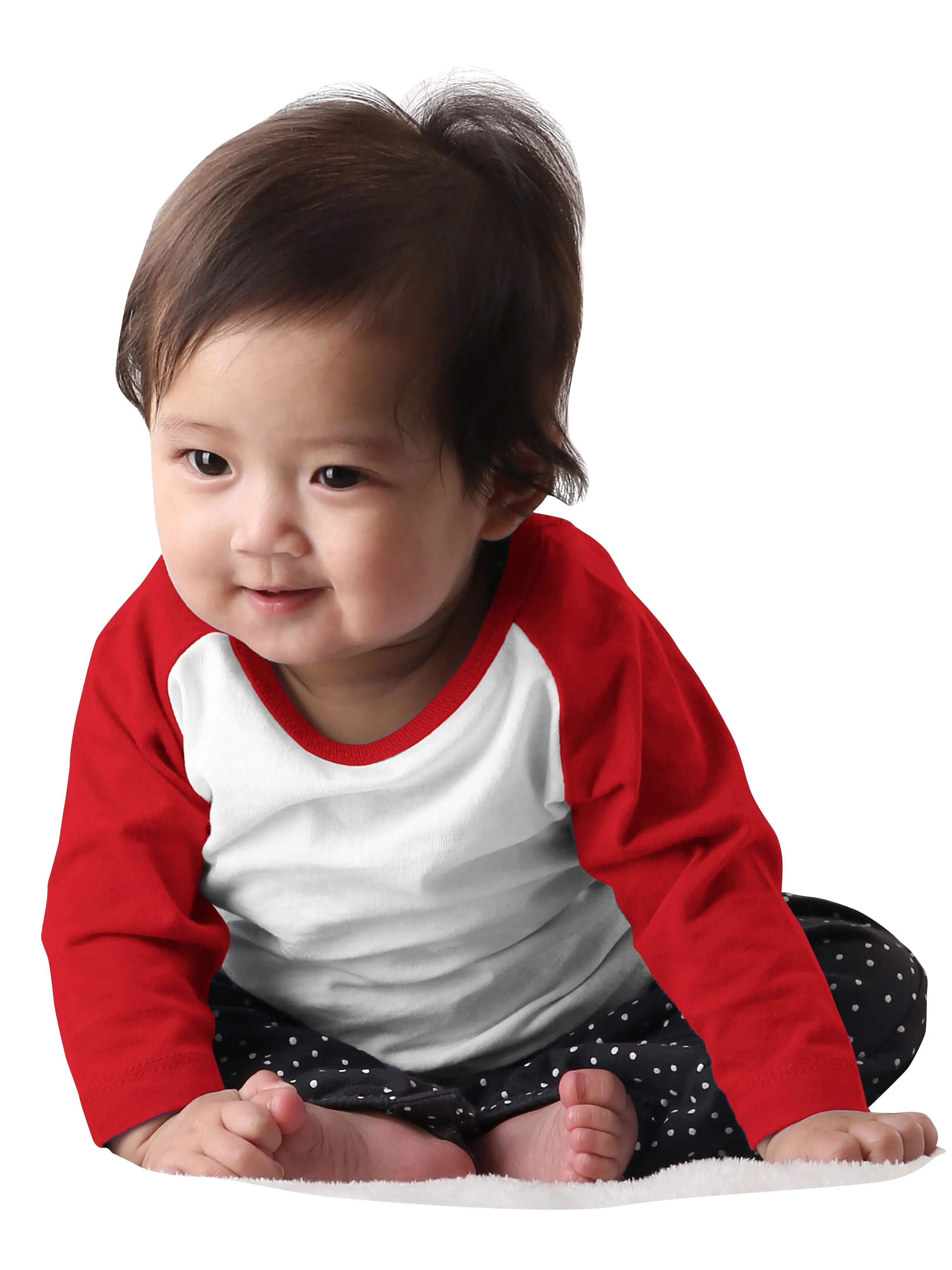 Kids Raglan 3/4 Sleeve Baseball Tee Shirt Toddler Youth Juniors