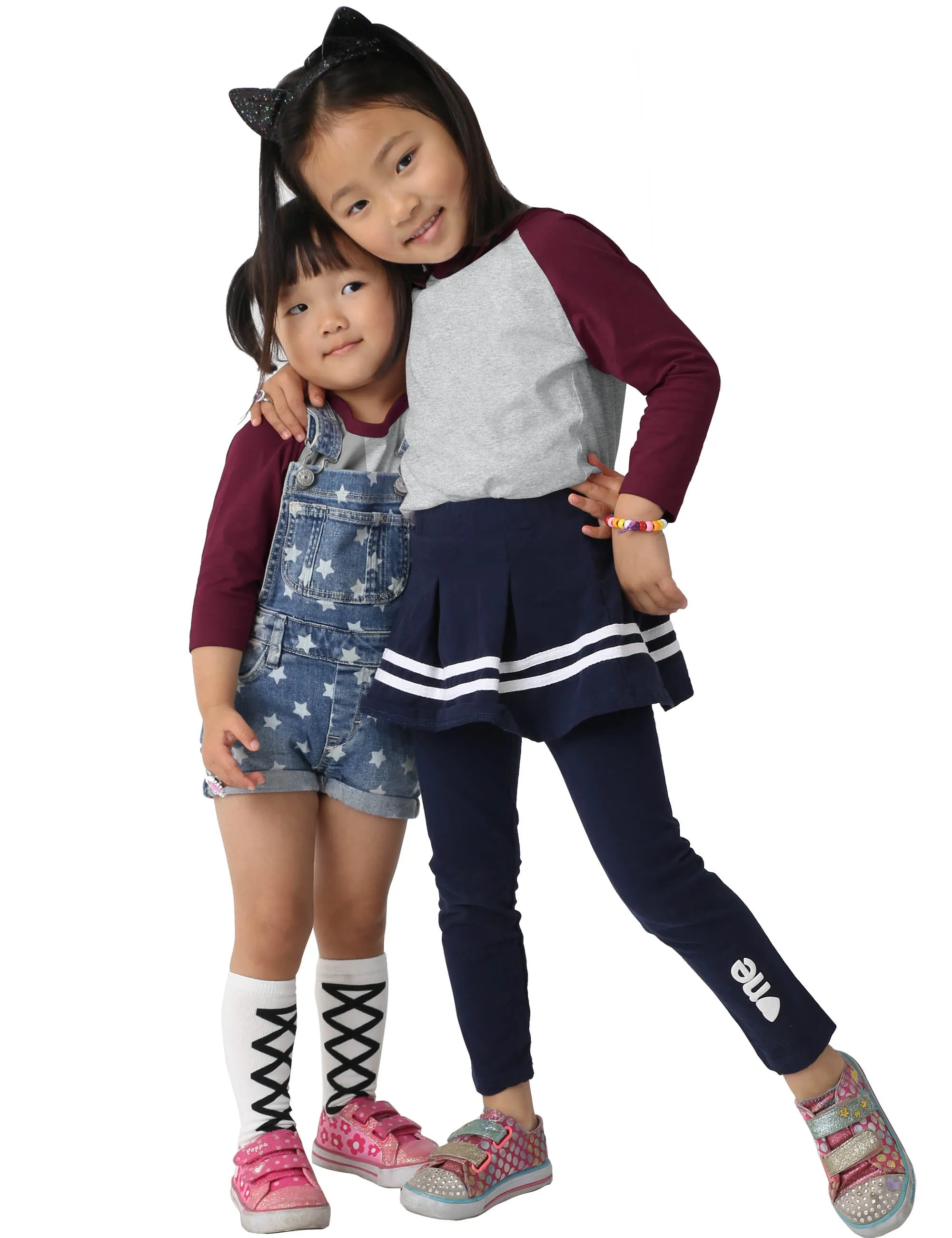 Kids Raglan 3/4 Sleeve Baseball Tee Shirt Toddler Youth Juniors