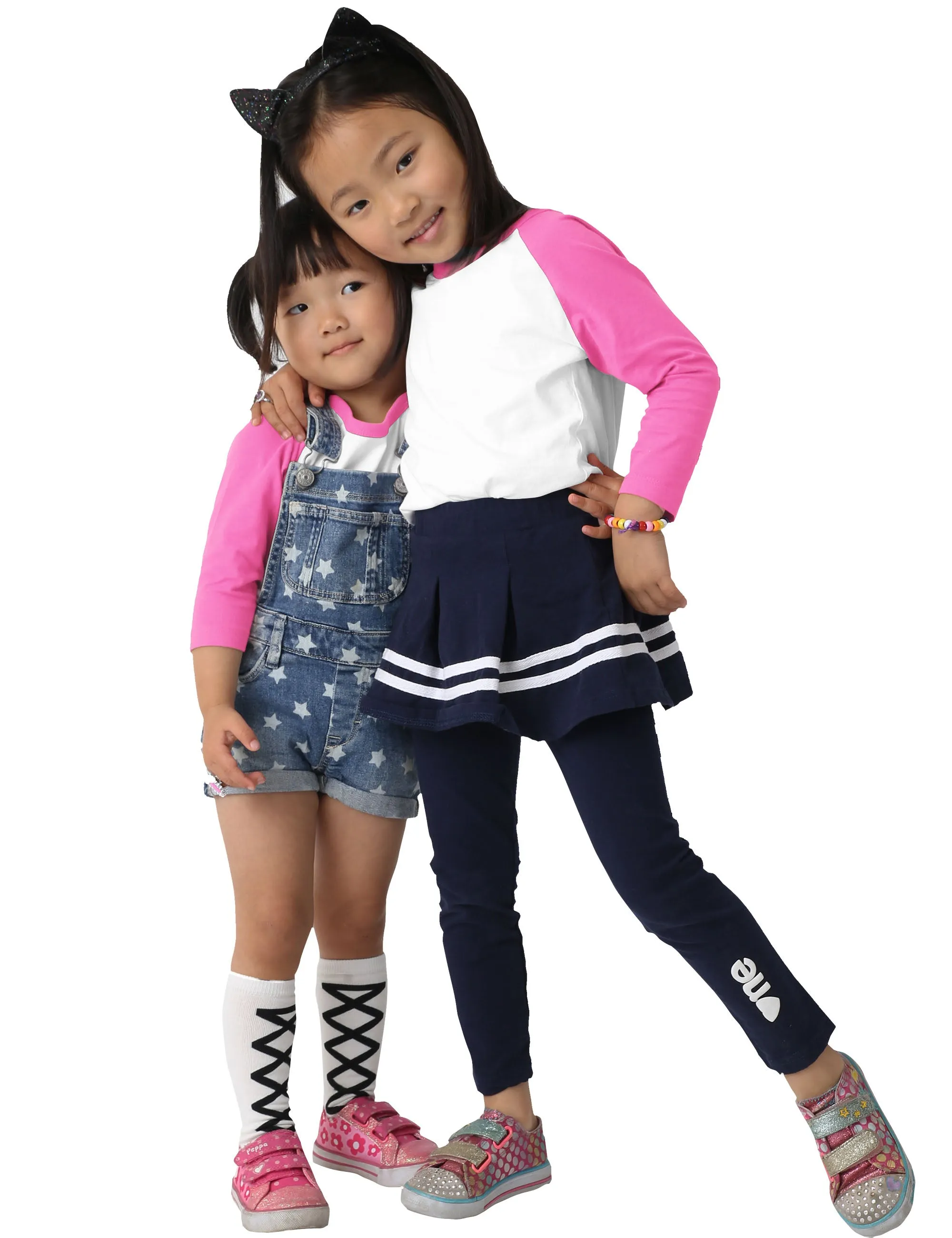 Kids Raglan 3/4 Sleeve Baseball Tee Shirt Toddler Youth Juniors