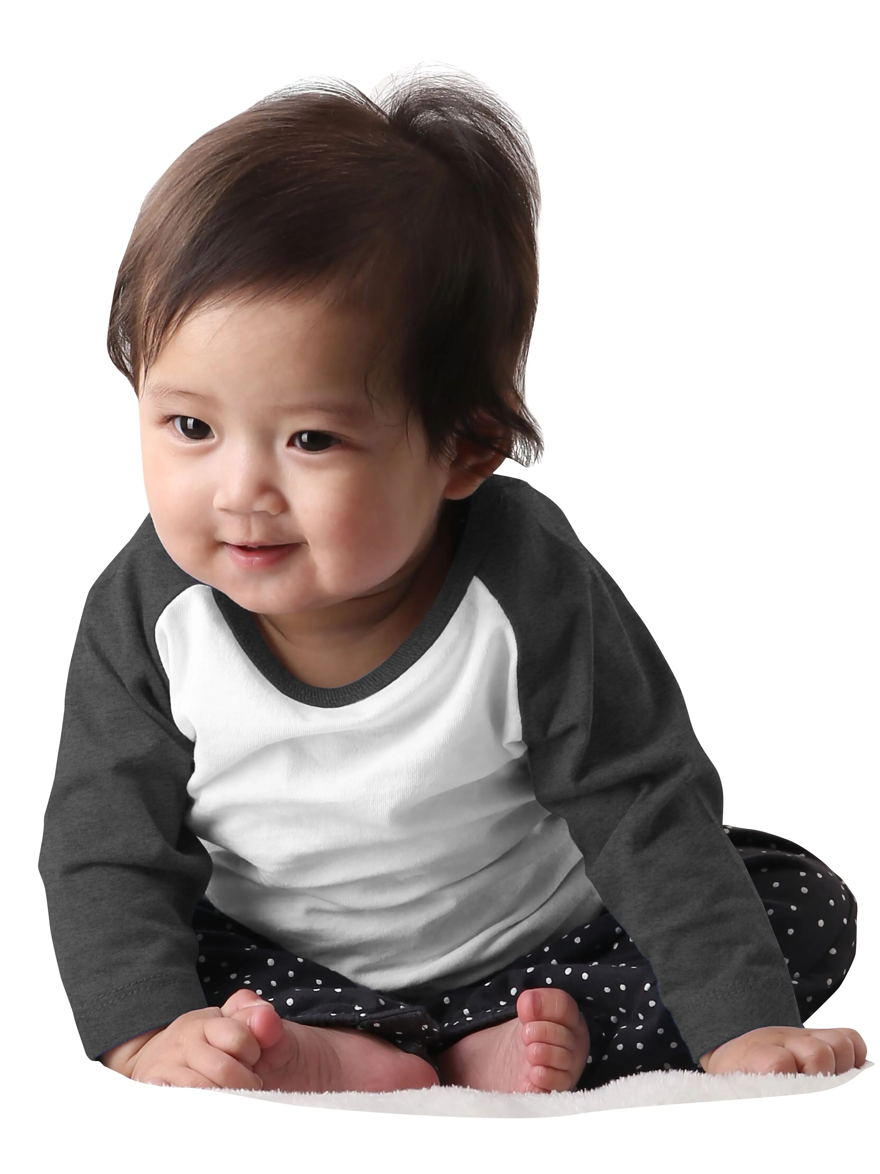 Kids Raglan 3/4 Sleeve Baseball Tee Shirt Toddler Youth Juniors