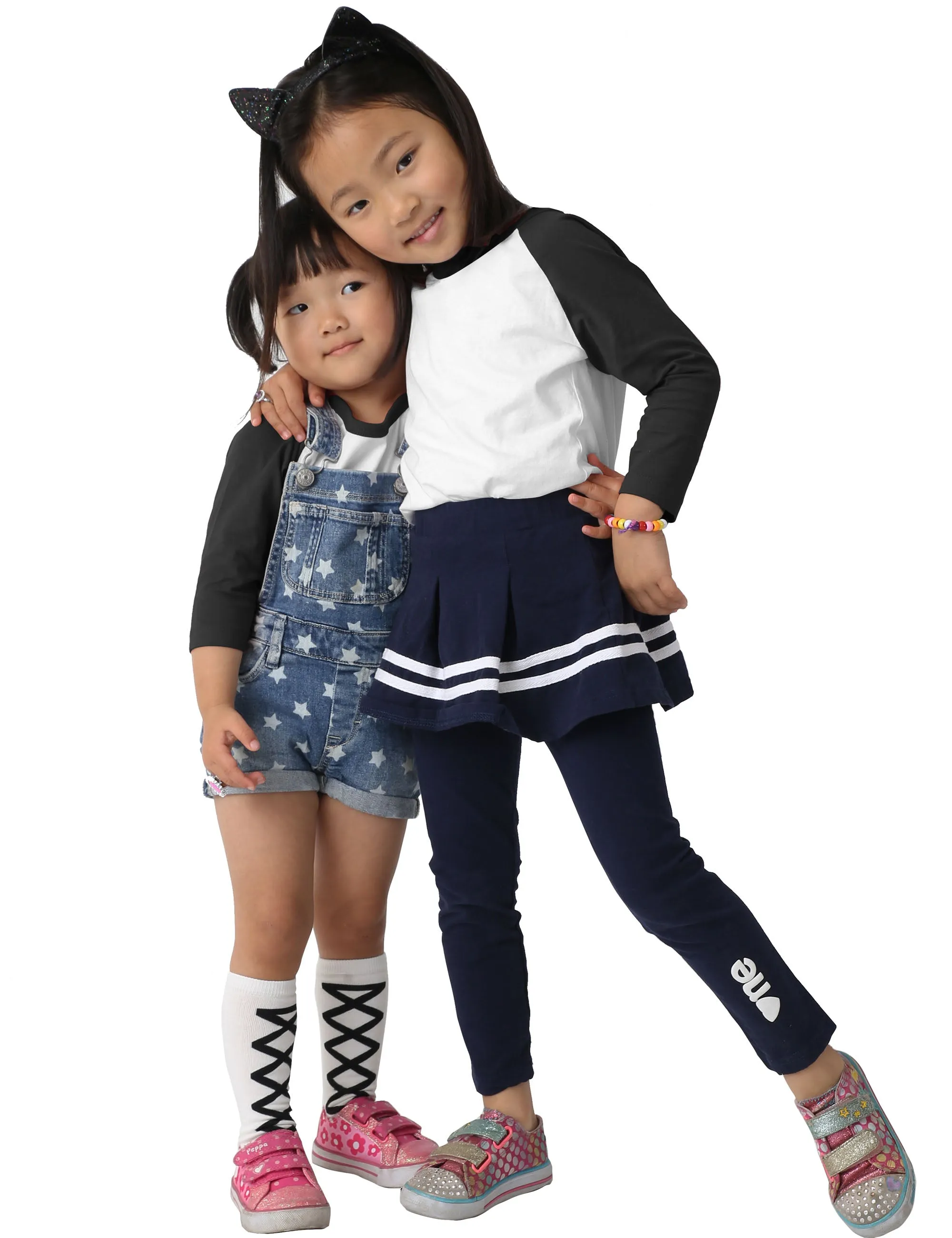 Kids Raglan 3/4 Sleeve Baseball Tee Shirt Toddler Youth Juniors