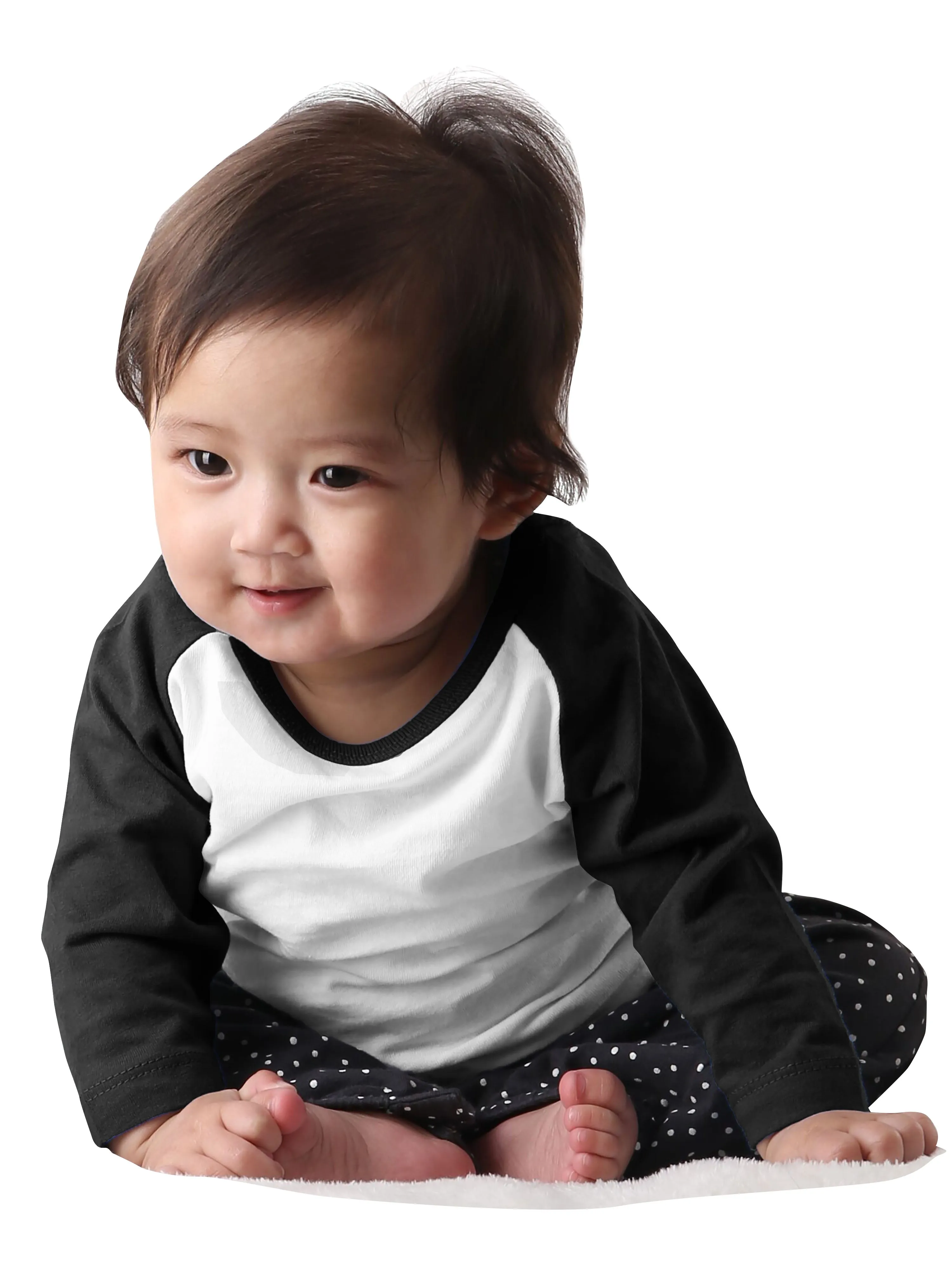 Kids Raglan 3/4 Sleeve Baseball Tee Shirt Toddler Youth Juniors