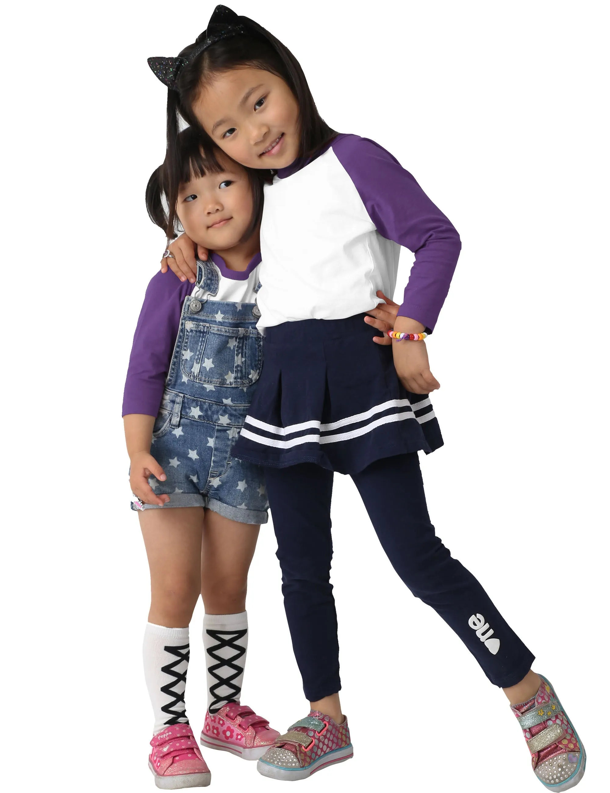 Kids Raglan 3/4 Sleeve Baseball Tee Shirt Toddler Youth Juniors