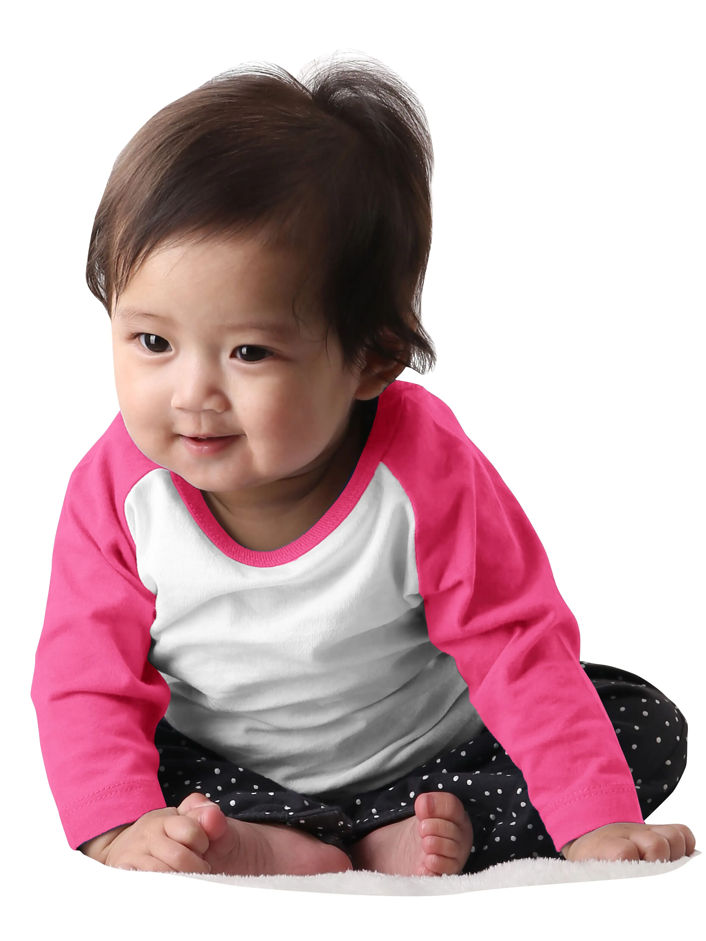 Kids Raglan 3/4 Sleeve Baseball Tee Shirt Toddler Youth Juniors