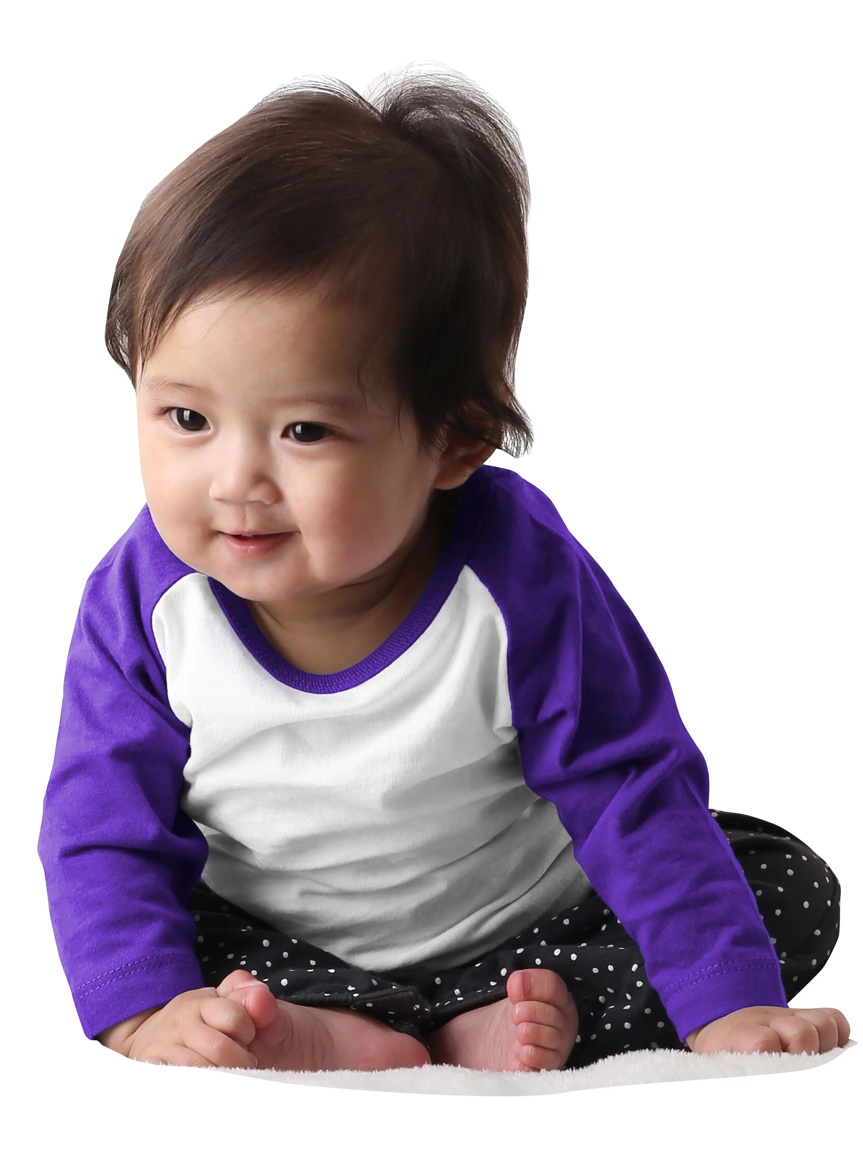Kids Raglan 3/4 Sleeve Baseball Tee Shirt Toddler Youth Juniors