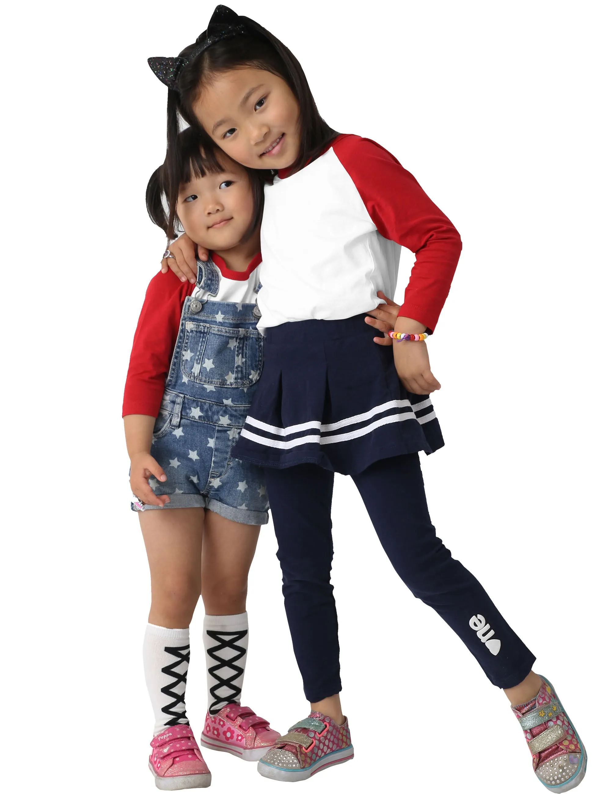 Kids Raglan 3/4 Sleeve Baseball Tee Shirt Toddler Youth Juniors