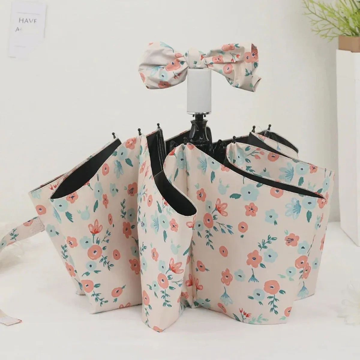 Kids Umbrella Cartoon Flower Folding Automatic Umbrellas For Children