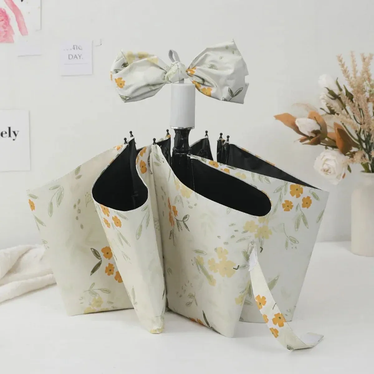 Kids Umbrella Cartoon Flower Folding Automatic Umbrellas For Children
