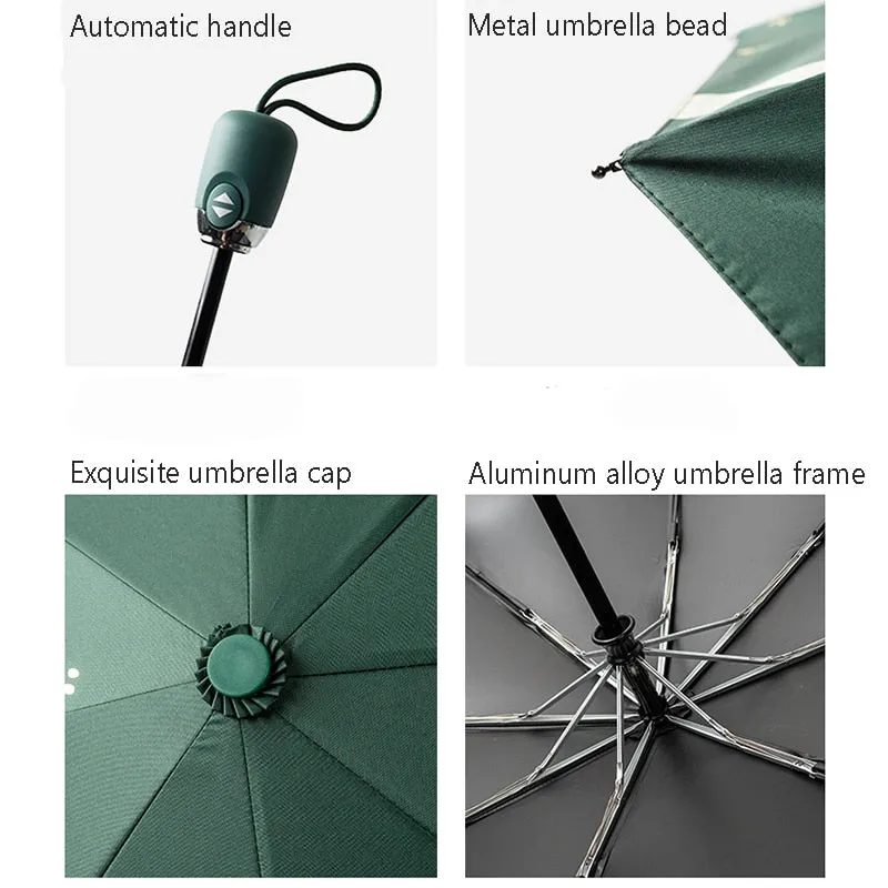Kids Umbrella Cat Claw Automatic Folding Umbrella Black Coating Umbrella for Kids
