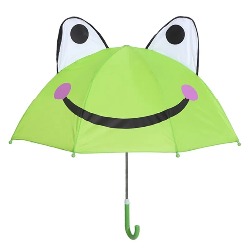 Kids Umbrella Cute Cartoon Animal Face Children's Stick Umbrella