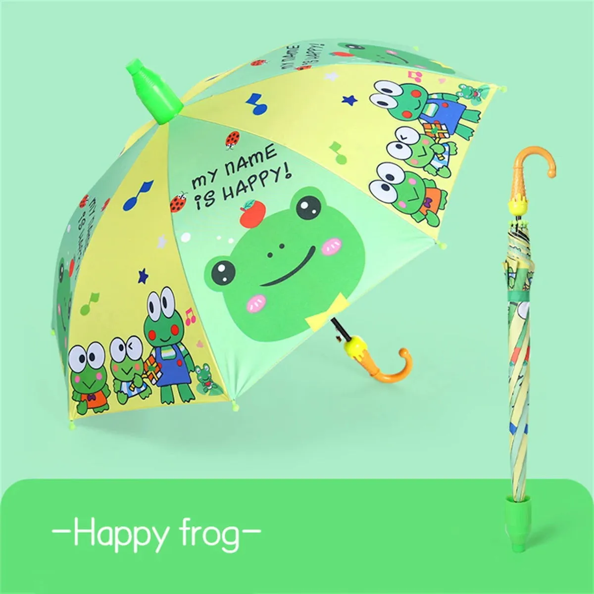 Kids Umbrella Lovely Cartoon Animal Rain Stick Umbrella