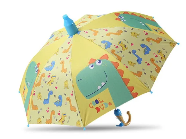 Kids Umbrella Lovely Cartoon Animal Rain Stick Umbrella