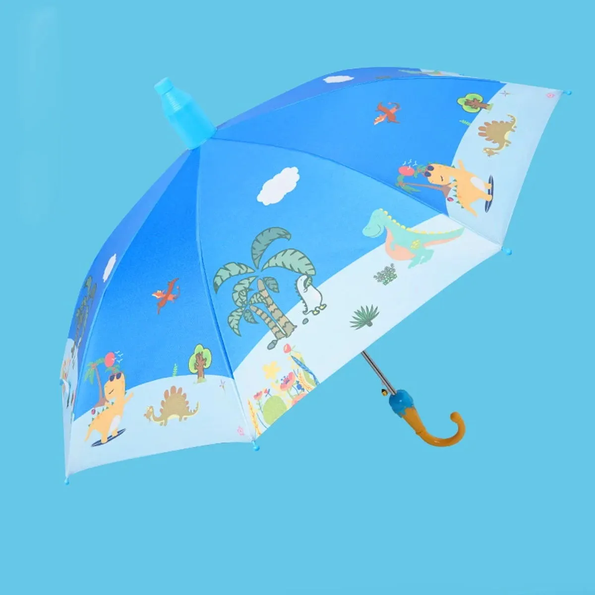 Kids Umbrella Lovely Cartoon Animal Rain Stick Umbrella