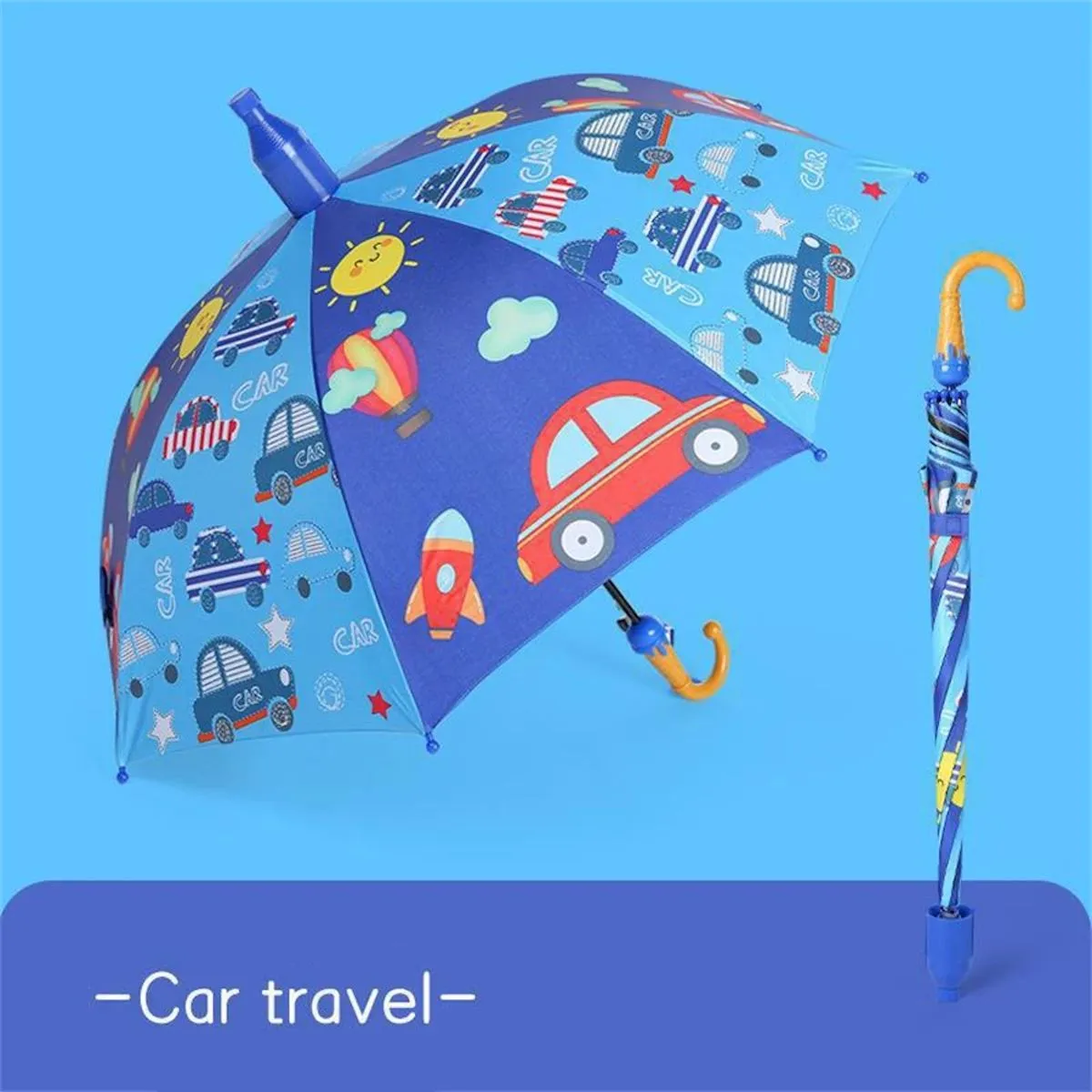 Kids Umbrella Lovely Cartoon Animal Rain Stick Umbrella