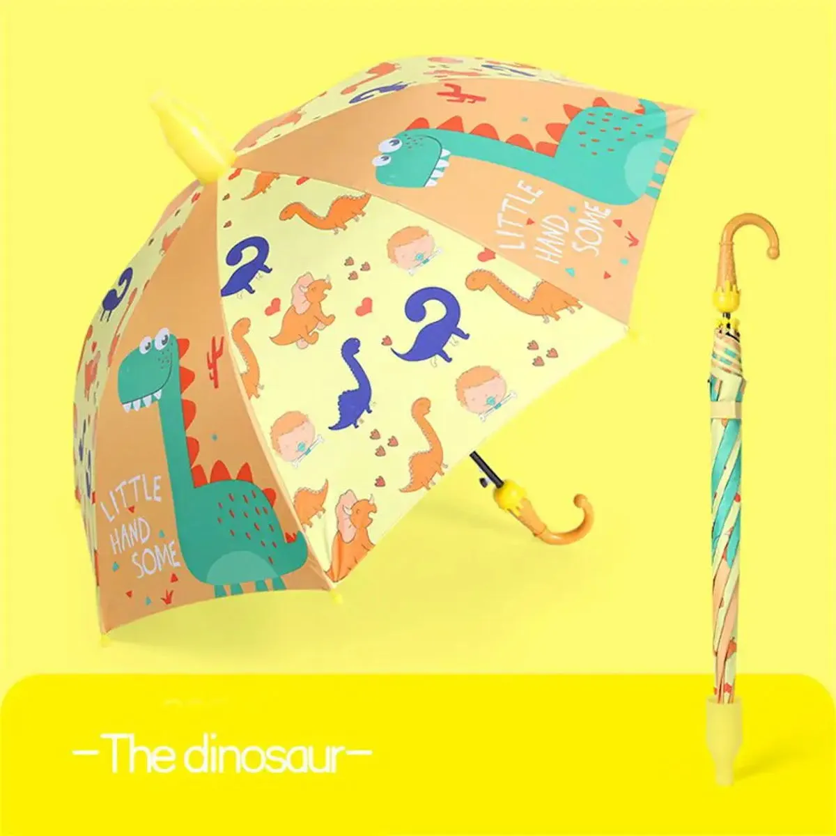 Kids Umbrella Lovely Cartoon Animal Rain Stick Umbrella