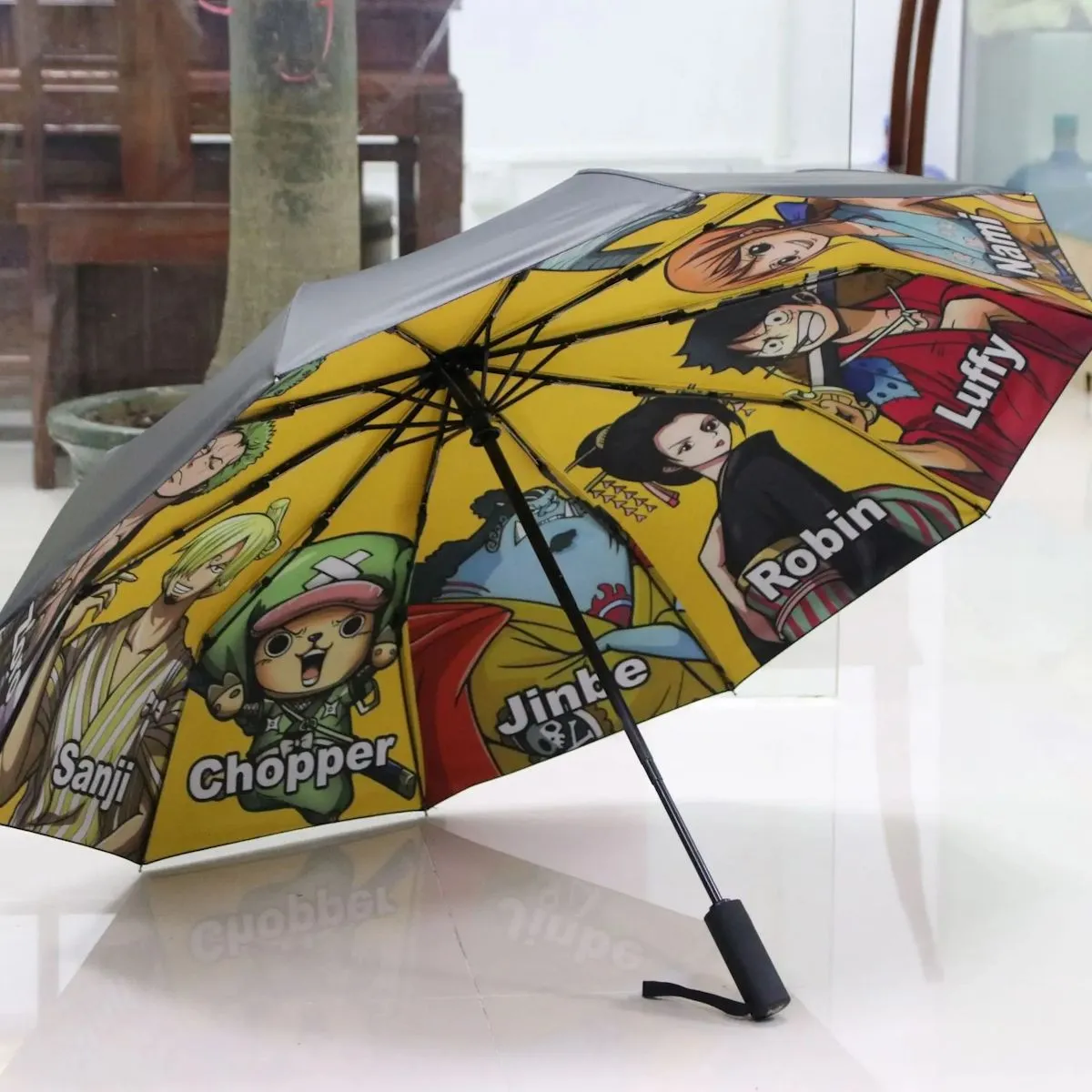 Kids Umbrella One Piece Luffy Zoro Children Automatic Folding Umbrella