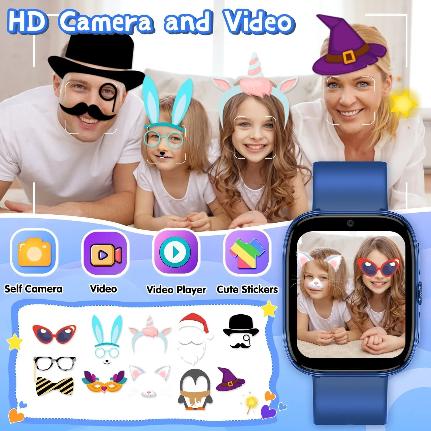 Kids Watches for Boys Ages 5-7, Kids Smart Watch Boys with 22 Puzzle Games Music Player Camera Alarm HD Touchscreen Educational Toys Christmas Birthday Gifts for 6 7 8 9 10 11 12 Year Old Boys