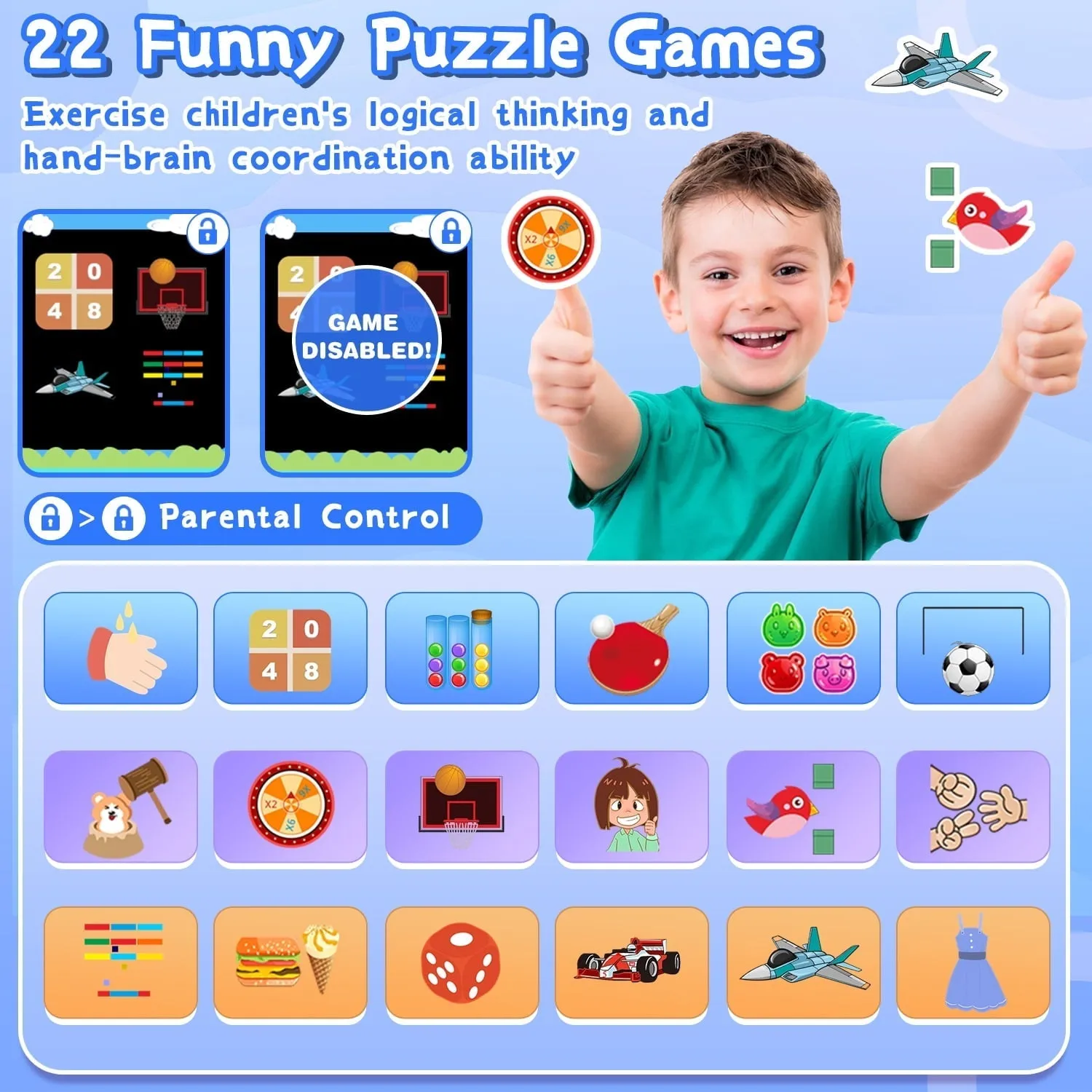 Kids Watches for Boys Ages 5-7, Kids Smart Watch Boys with 22 Puzzle Games Music Player Camera Alarm HD Touchscreen Educational Toys Christmas Birthday Gifts for 6 7 8 9 10 11 12 Year Old Boys