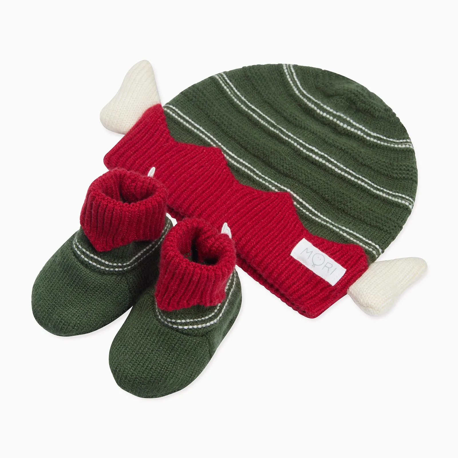 Knitted Elf Beanie & Booties