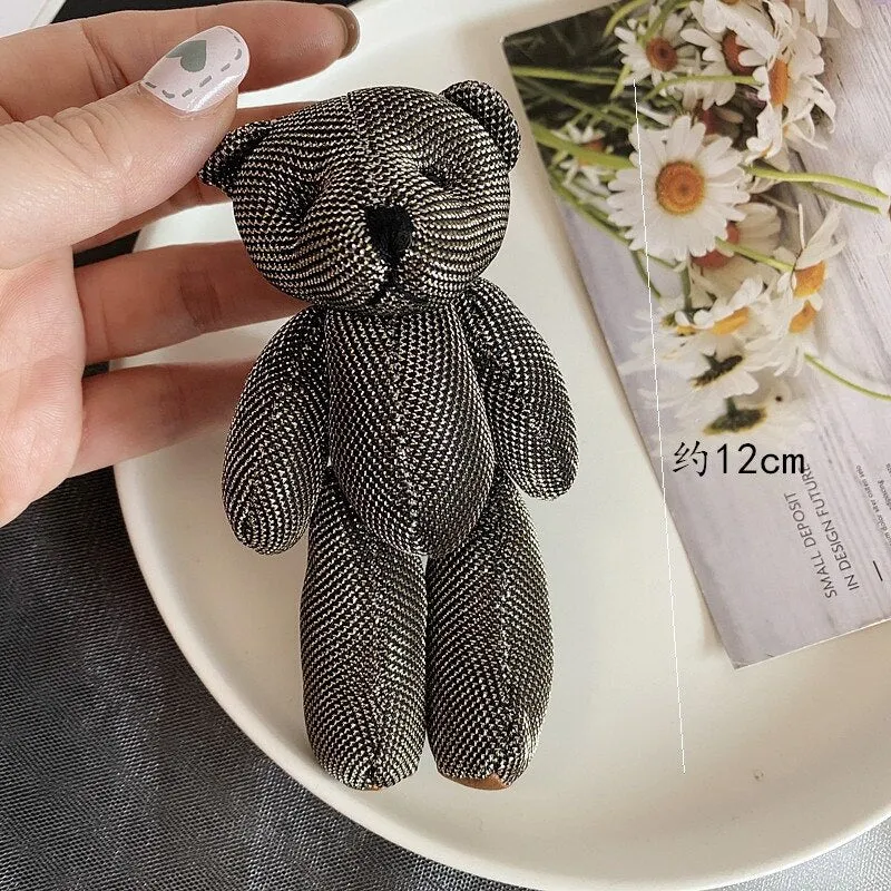 Korea cute bear brooch pins cartoon 3D doll student school uniform brooch