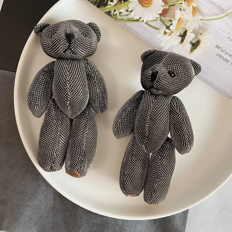 Korea cute bear brooch pins cartoon 3D doll student school uniform brooch