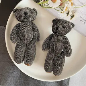 Korea cute bear brooch pins cartoon 3D doll student school uniform brooch