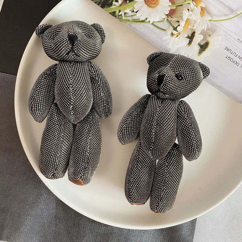 Korea cute bear brooch pins cartoon 3D doll student school uniform brooch