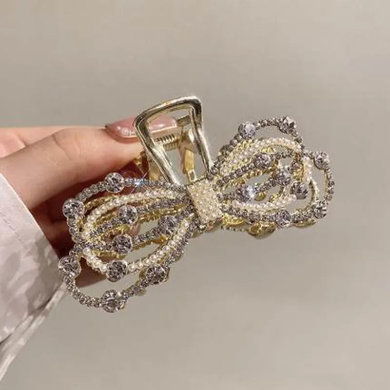 Korea Pearl Rhinestone Hair Clip