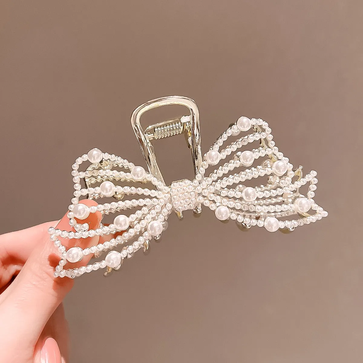 Korea Pearl Rhinestone Hair Clip