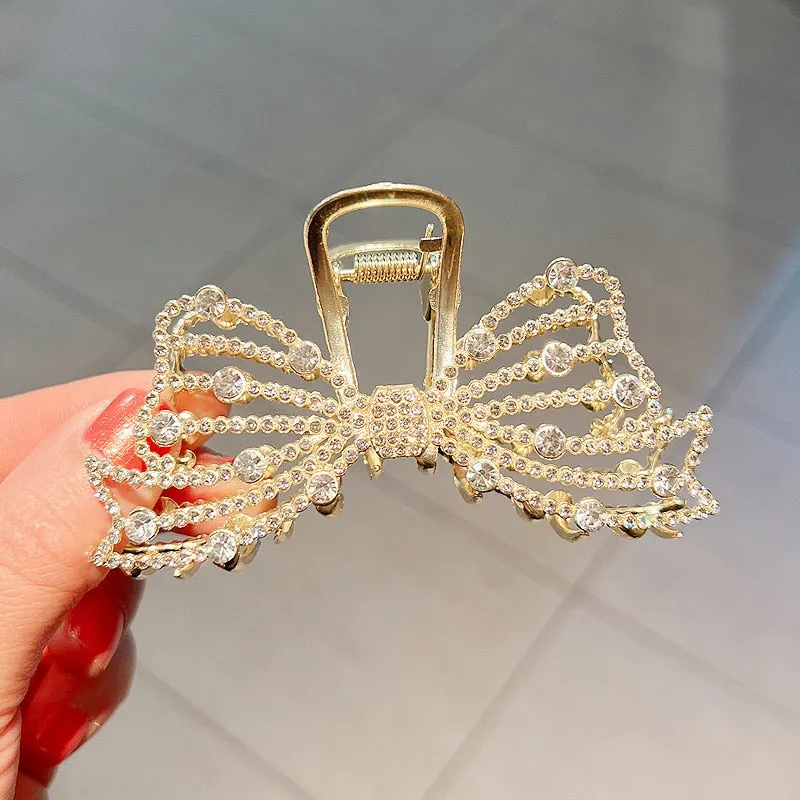 Korea Pearl Rhinestone Hair Clip
