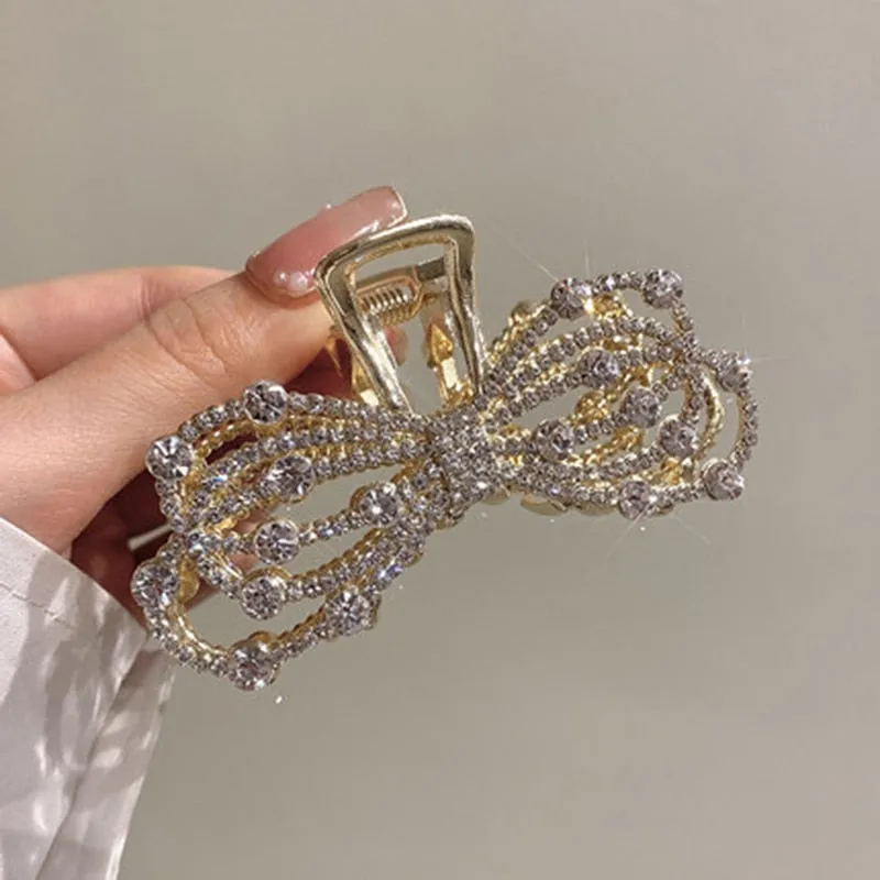 Korea Pearl Rhinestone Hair Clip