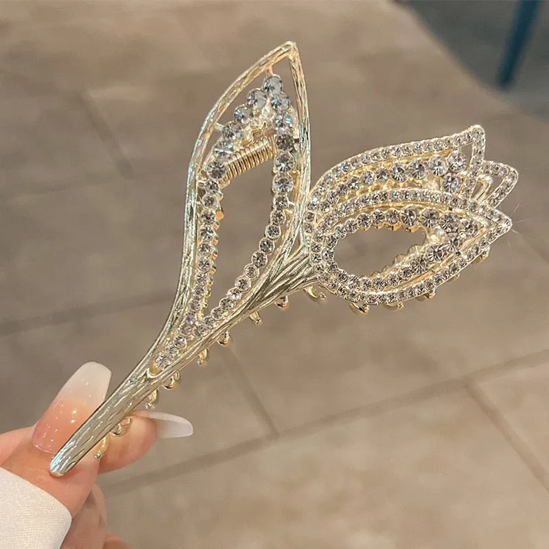 Korea Pearl Rhinestone Hair Clip