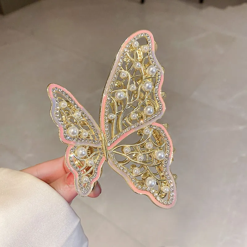 Korea Pearl Rhinestone Hair Clip