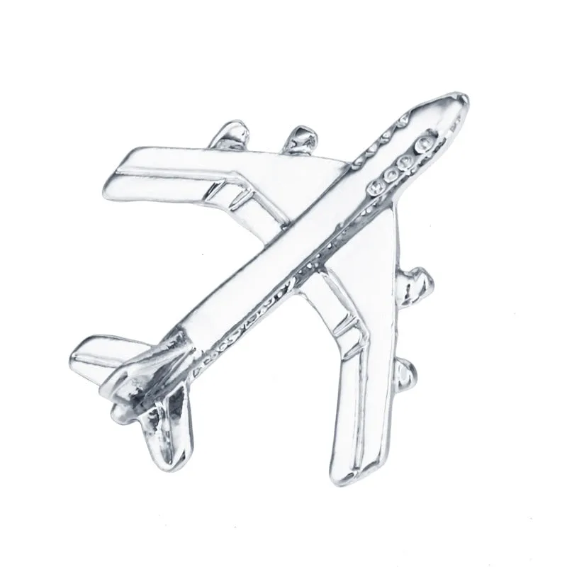 Korean Fashion Metal Small Aircraft Brooch Pin Men