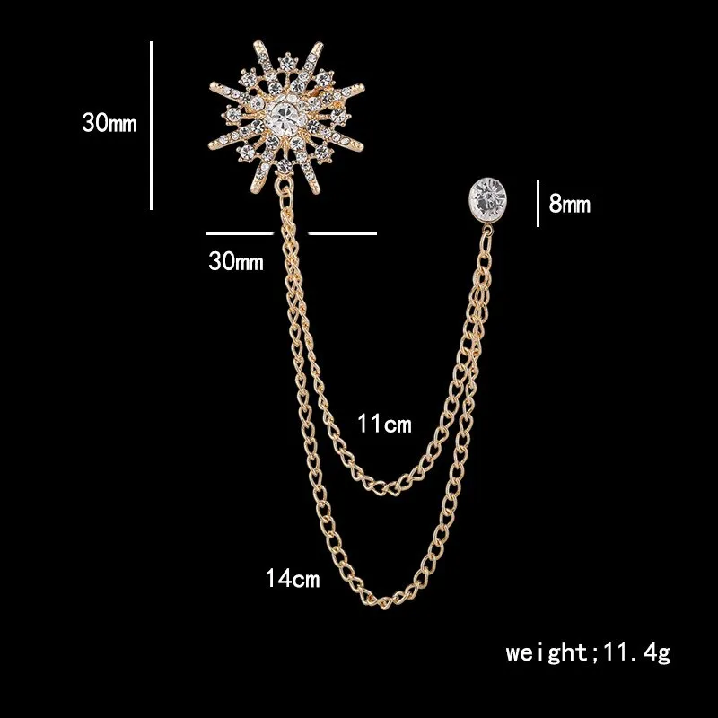 Korean High-end Rhinestone Star Brooch