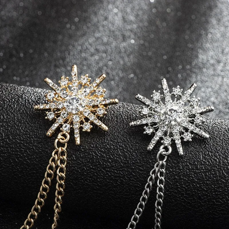 Korean High-end Rhinestone Star Brooch