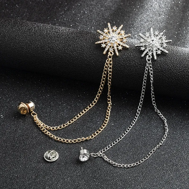 Korean High-end Rhinestone Star Brooch