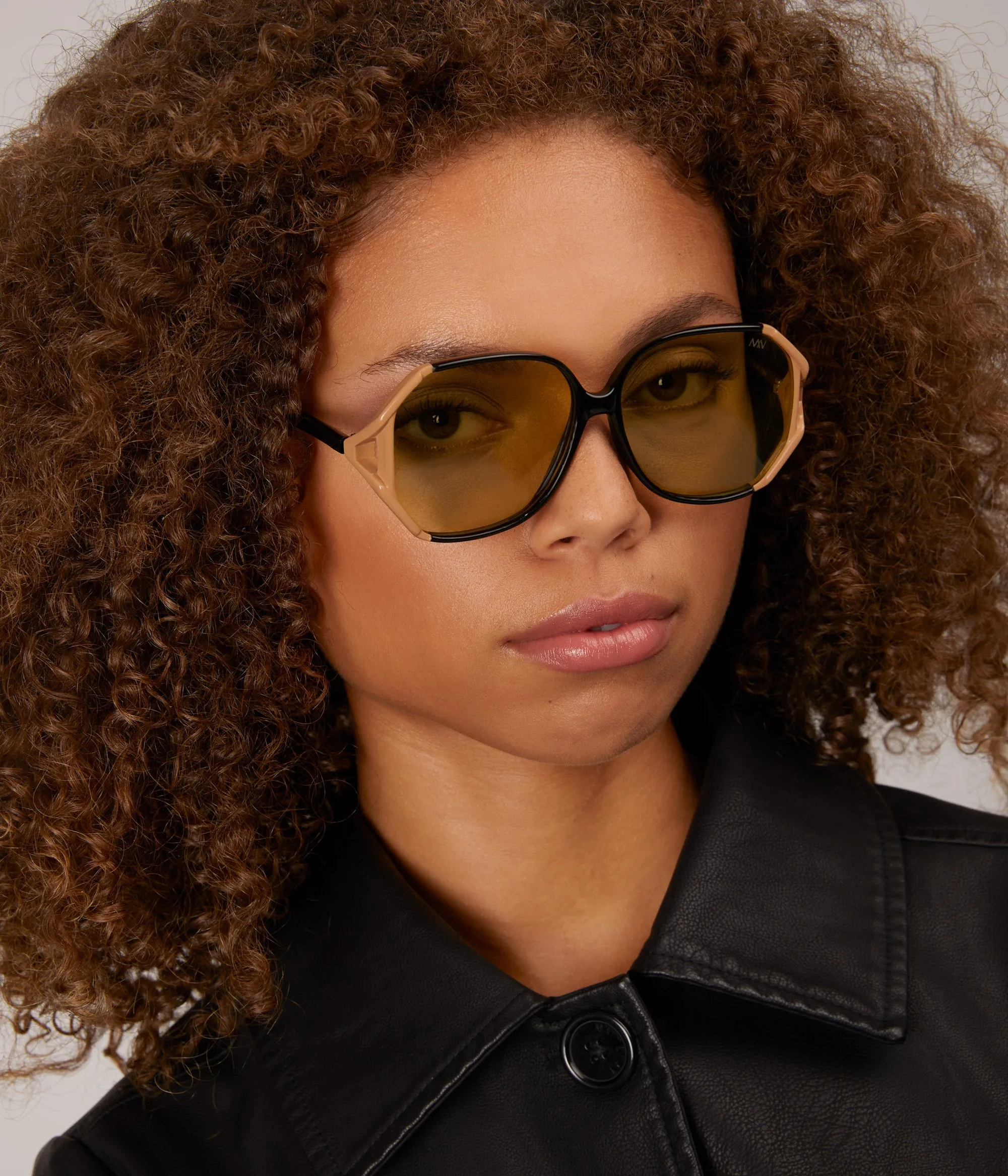 KRIS Black Hexagon Sunglasses