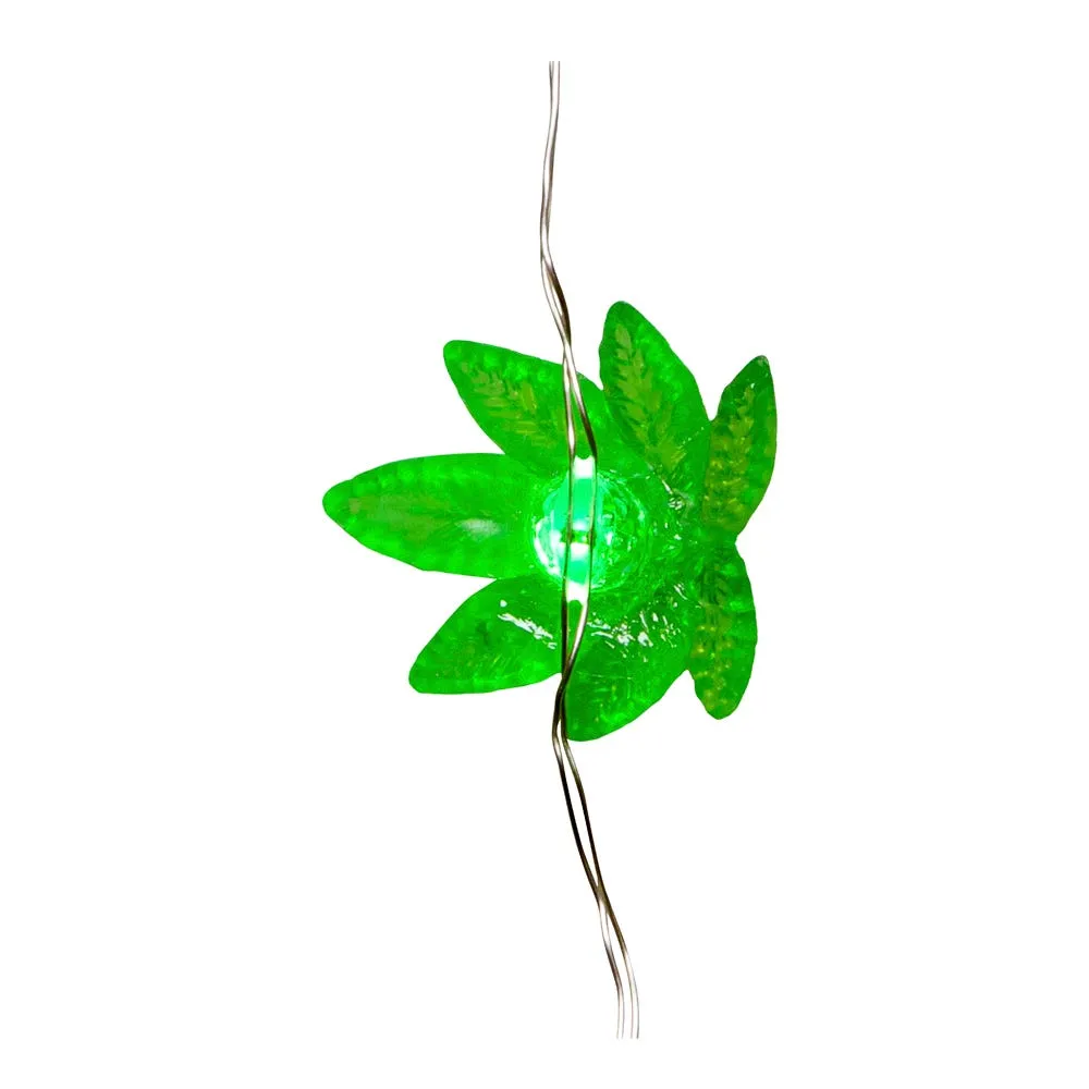 Kurt Adler 84-Light 7-Drop Battery-Operated Cannabis Cartoon Light Set
