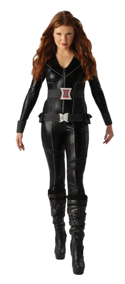 Ladies Black Widow Superhero Fancy Dress The Avengers Halloween Costume