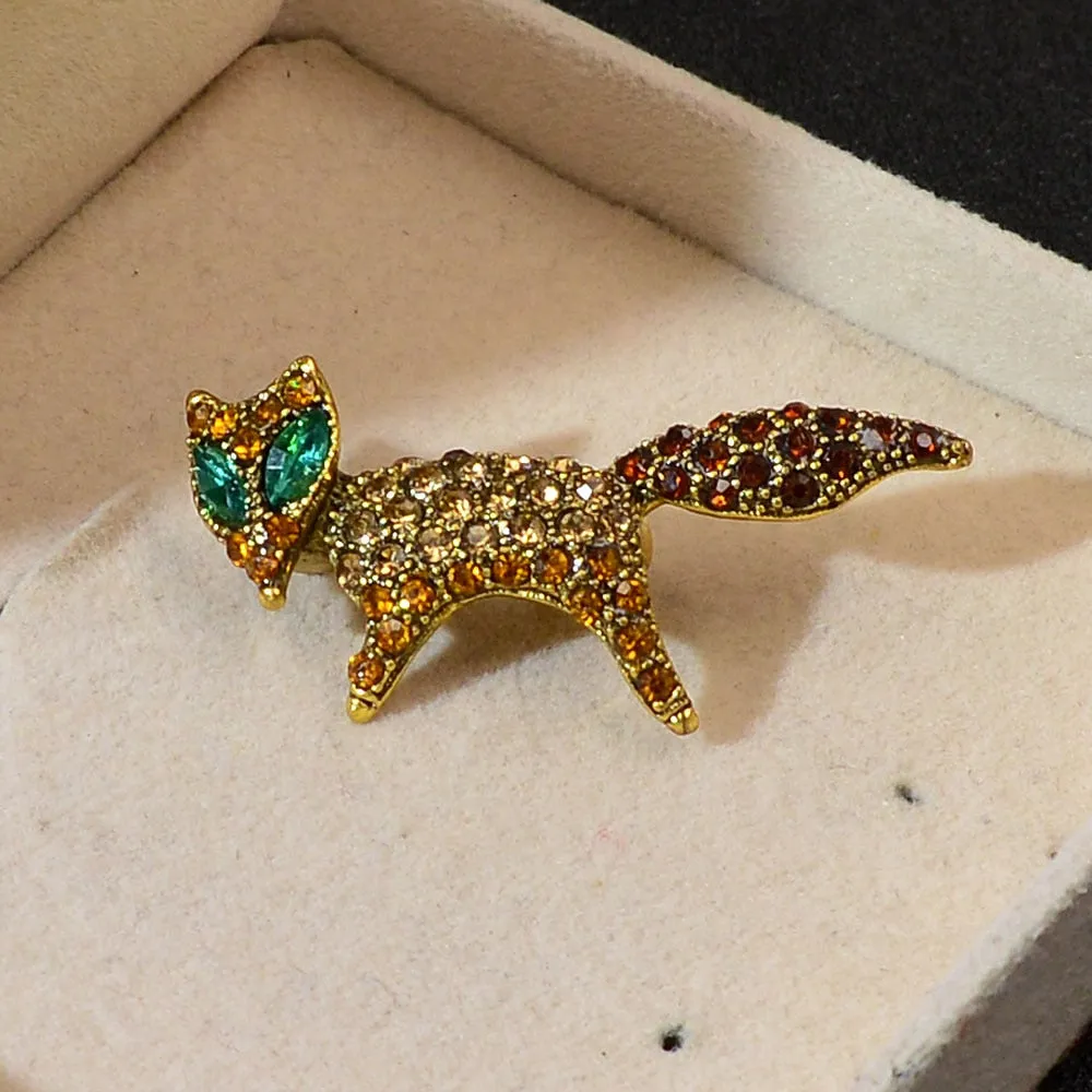 Ladies Brooches Women Cute Fashion Fox Corsage Sweater Coat Accessories Brooch